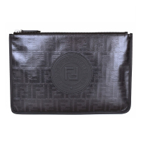 香港直邮 FENDI芬迪 经典FF印花正面浮雕标志印章手拿包男士