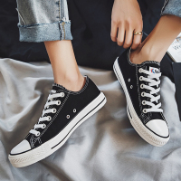 女鞋帆布鞋2020秋季百搭平底板鞋经典低帮黑色学生潮流鞋子男