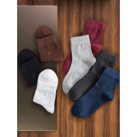 袜子男纯棉中筒袜吸汗防臭中筒男士商务袜薄款透气夏季棉袜