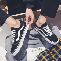 男鞋子潮鞋加绒棉鞋帆布鞋男生低帮百搭韩版休闲滑板鞋男士