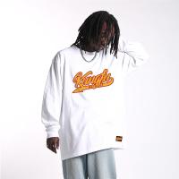 kungfu功夫系列 国潮说唱街舞滑板嘻哈宽松小领口长袖t恤