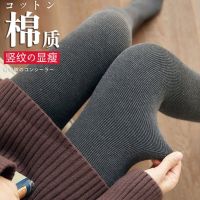 打底裤女秋冬季加绒加厚竖条螺纹显瘦棉裤袜外穿冬季保暖裤子女