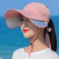 遮阳帽子女空顶防晒帽防紫外线遮脸骑车大沿太阳帽女