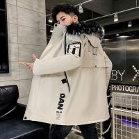 棉衣男士冬季中长款韩版加绒棉服工装夹克外套潮男装棉袄帅气衣服