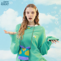 anti ghost2020秋装新品圆领宽松糖果色打底线衫纯色毛衣情侣男女