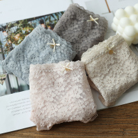 3条装温柔性感花朵全蕾丝内裤女轻薄透气女士内裤中腰三角短裤女