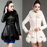 反季棉衣女皮衣2019冬季新款韩版羽绒棉衣显瘦大毛领中长款外套