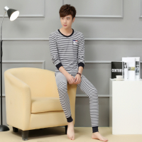 青年秋衣秋裤男士薄保暖内衣套装全棉修身棉毛衫睡衣居家衬衣衬裤