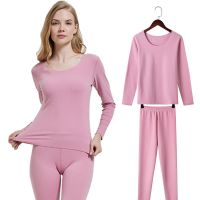 秋冬季保暖内衣女修身百搭打底衫女装保暖套装无痕