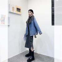 炸街牛仔外套女秋冬2020新款韩版宽松夹克机车服加厚上衣