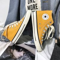 ins高帮帆布鞋男韩版潮流百搭运动鞋休闲男生板鞋子男女学生潮鞋