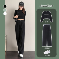 秋冬阔腿裤女高腰垂感显瘦2020新款直筒裤宽松西装裤休闲拖地裤子