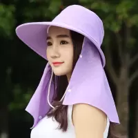 帽子女夏天大檐遮阳帽可折叠防晒沙滩帽骑车户外防紫外线太阳帽