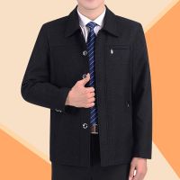 掌柜推荐//春秋中老年夹克男外套士中年薄褂子老年人加厚爸爸装