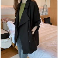 风衣女小个子春季新款网红外套韩版英伦风中长款宽松百搭薄款上衣