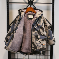 儿童装男童秋冬外套2019新款中小童风衣男孩秋冬季加厚加绒棉衣潮