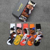 长袜女潮长筒街头高邦袜子女中筒袜纯棉中长款ins网红篮球袜男士