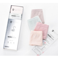 4条盒装女士纯棉档 石墨烯内裤抗菌无痕中腰无缝抑菌性感银盒内裤