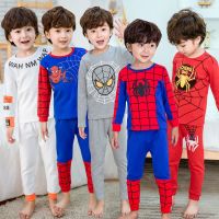 儿童保暖内衣套装男女童秋衣秋裤纯棉加绒蜘蛛侠打底睡衣家居服潮