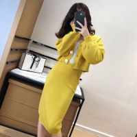 套装半身裙针织开衫两件套春夏季女学生时尚宽松显瘦韩版毛衣潮