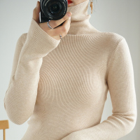 20秋冬羊绒衫女堆堆高领毛衣女士套头短款内搭长袖修身针织打底衫