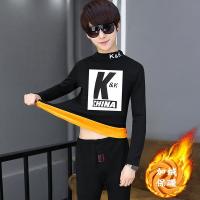 13初中小学生保暖内衣男加厚加绒14岁棉毛衫12男大童秋衣秋裤套装