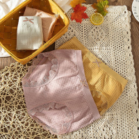 内裤女纯棉裆蕾丝边透气石墨烯抗菌抑菌少女日系中腰提臀不夹屁屁