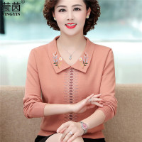 中老年女秋装上衣打底衫2020年新款毛衣40岁50中年妈妈洋气针织衫