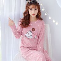 睡衣女学生ins棉睡衣长袖冬季甜美睡衣女士睡衣套装棉家居服套装