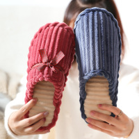 棉家用居家室内可爱保暖厚底毛绒月子鞋防滑家居男女情侣冬季