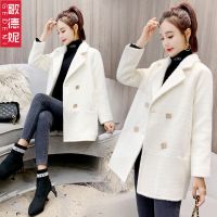 2020冬装新款仿水貂绒毛呢外套女韩版宽松小个子金貂绒呢子大衣女