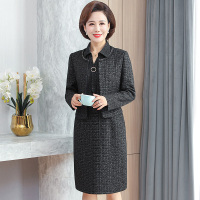 妈妈春秋两件套装长袖连衣裙子中老年女装秋装中年小西装外套新款