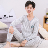 中大童保暖内衣套装纯棉男童儿童秋衣秋裤青少年15岁小孩全棉毛衫