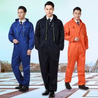 劳保工作服连体服套装男女汽修喷漆迷彩服厚薄款耐磨耐脏牛仔布棉