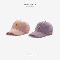 帽子女夏可爱卡通学生棒球帽韩版字母刺绣鸭舌帽男户外休闲遮阳帽