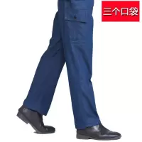 多口袋夏季薄款工作服男耐磨耐脏裤子工地工厂车间维修牛仔劳保裤