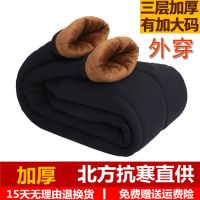 老年人棉裤女冬加绒加厚三层保暖东北妈妈高腰宽松奶奶驼绒棉裤男