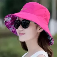 双面帽子女春夏季新款遮阳帽户外防晒防紫外线可折叠太阳帽渔夫帽