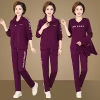 中年妇女秋装妈妈装休闲外套中老年人秋冬运动套装女大码婆婆套装