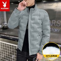 羽绒服男士短款韩版修身冬季装立领加厚保暖中青年外套男