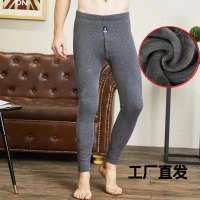 秋冬季保暖裤男士棉裤加绒加厚宽松加大码加肥棉毛裤秋裤男打底裤