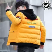 冬季棉衣男装短款修身连帽棉袄羽绒棉服青少年学生加厚外套