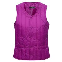 羽绒棉马甲女秋冬中老年女士短款大码坎肩保暖背心妈妈装贴身内胆