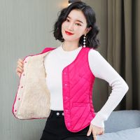 秋冬羽绒棉马甲女加绒短款新款轻薄修身内穿贴身背心加厚保暖内胆
