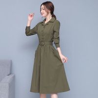 风衣女中长款韩版2020春秋新款lulu港风外套女春秋连衣裙薄款秋装