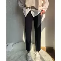 西装裤女韩版学生宽松显瘦直筒裤春夏季新款休闲阔腿裤九分裤子潮