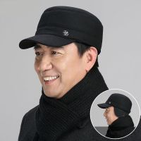 冬季老人帽子男中老年人老头棉帽中年保暖鸭舌帽