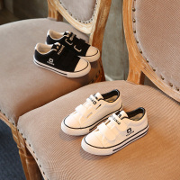 26-37码学院风帆布小白鞋童鞋儿童帆布鞋男女童鞋