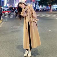 风衣女中长款2020春秋新款韩版英伦风waitmore大衣宽松学生外套薄