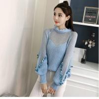 2020春装很仙的毛衣女甜美马卡龙色镂空套头毛衣薄款宽松毛针织衫